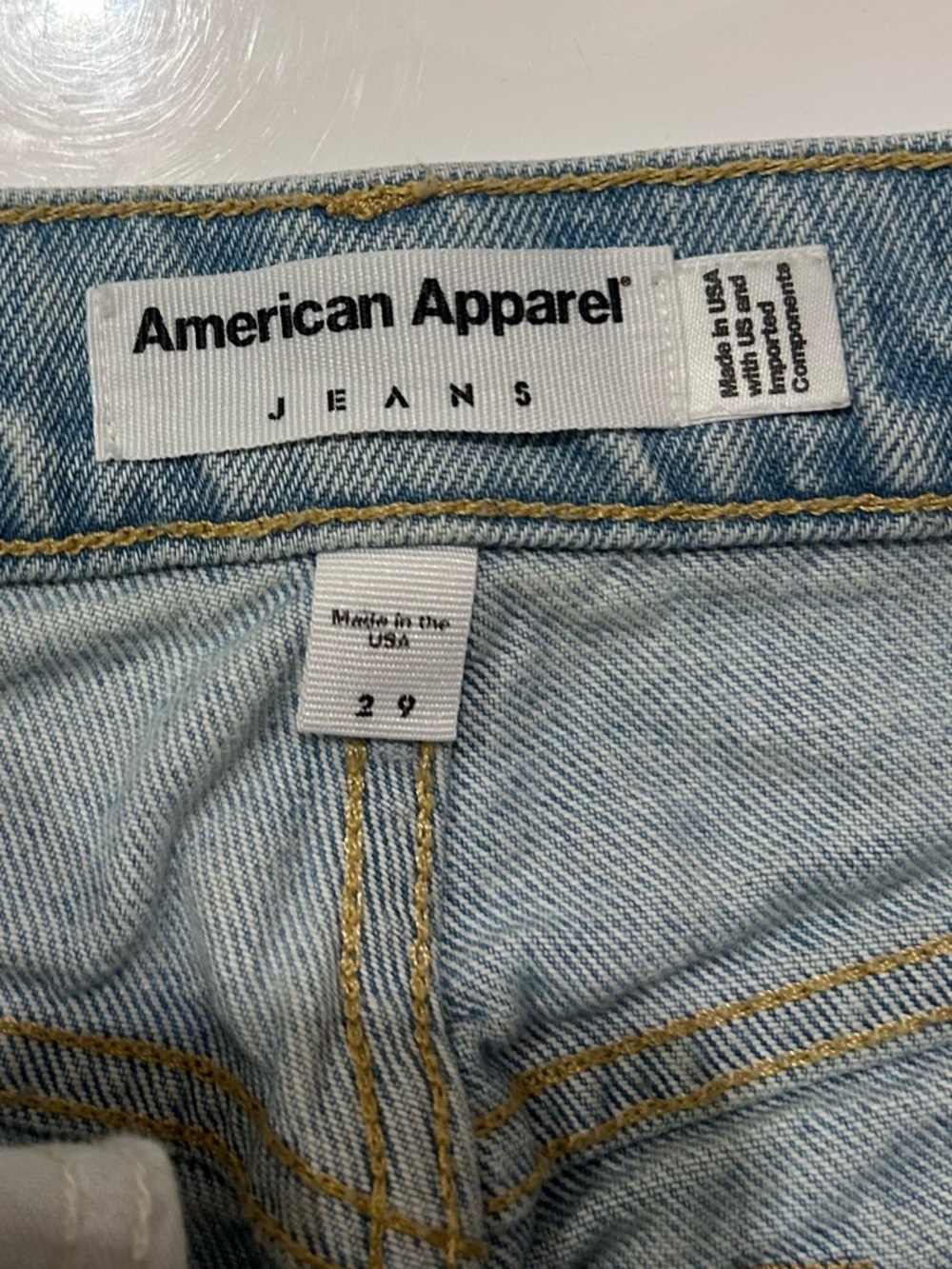 American Apparel Light Blue Women’s Jeans (29) - Picture 3 of 4